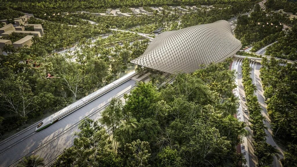 La nueva estación del tren eléctrico de Tulum te conquistará de inmediato 1 foto 1 tren maya